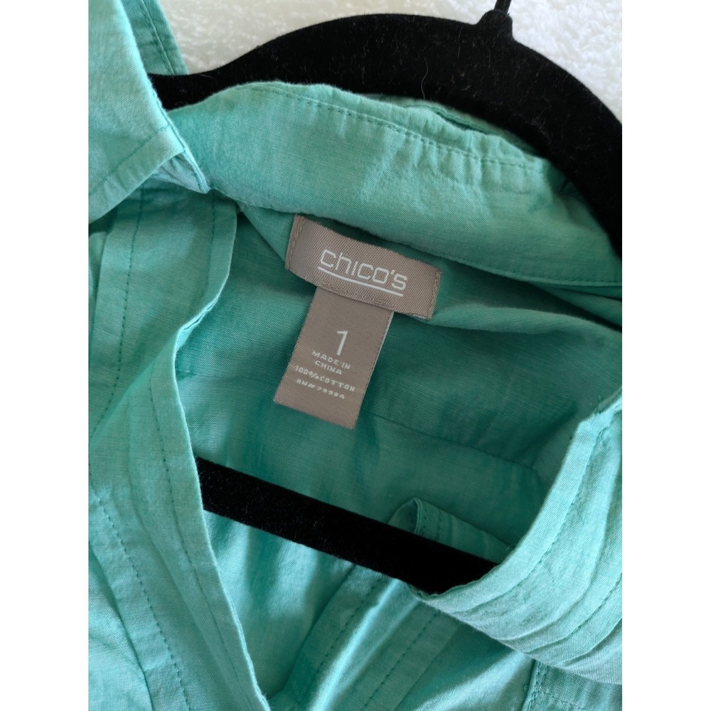 Chicos Button Down Shirt 1 (Medium) Lightweight C… - image 2